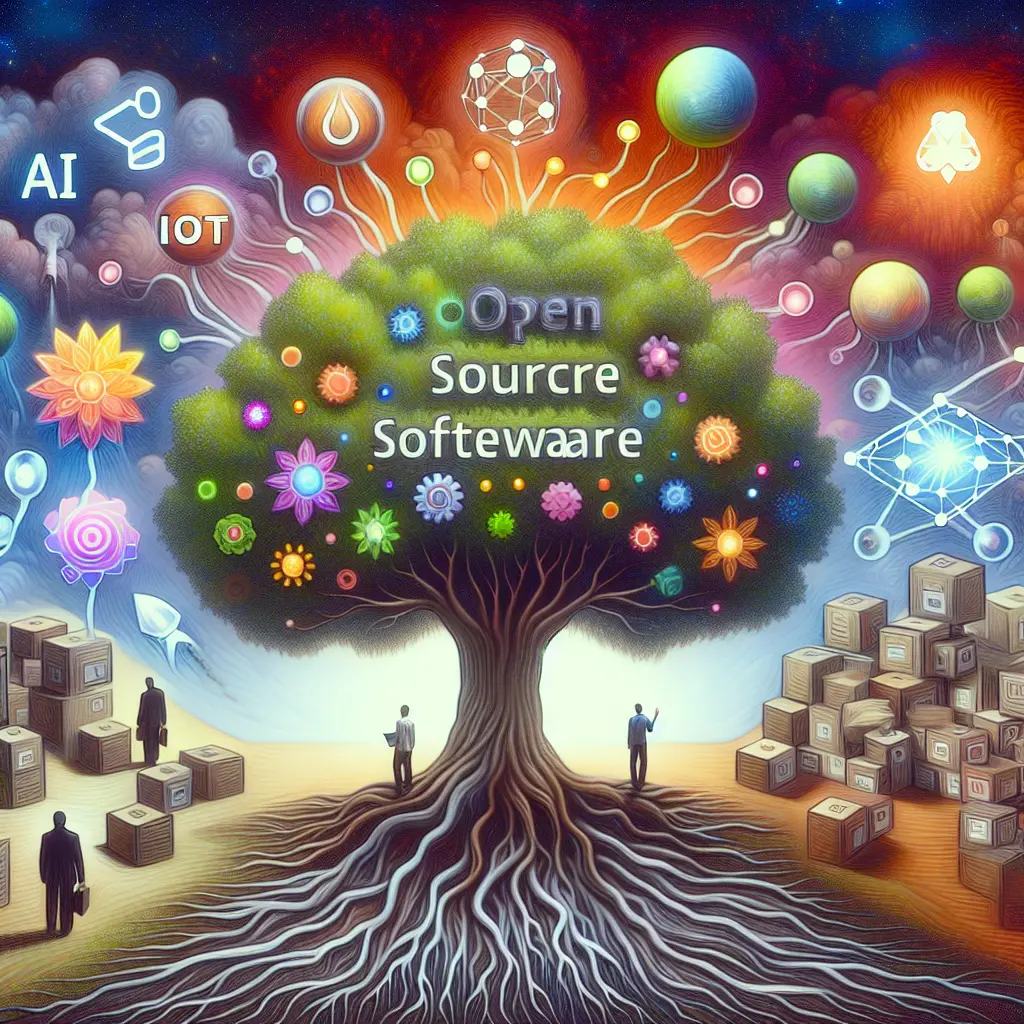 Representation of The impact of open source software on emerging technologies