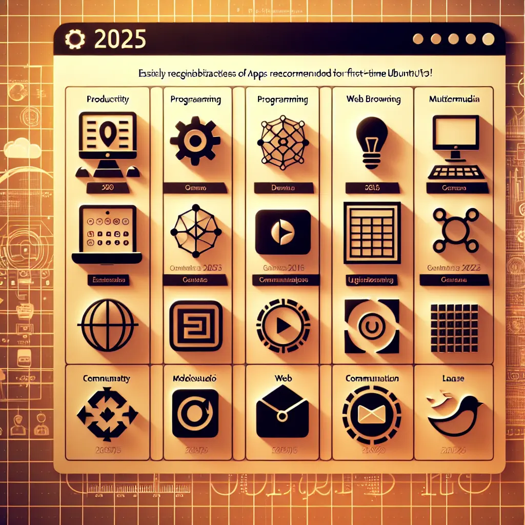 Representation of Essential Ubuntu Apps for New Users in 2025